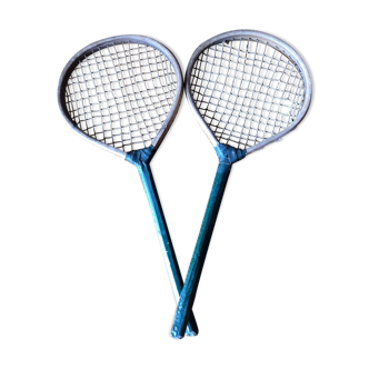 Paire de raquettes de badminton années 1900