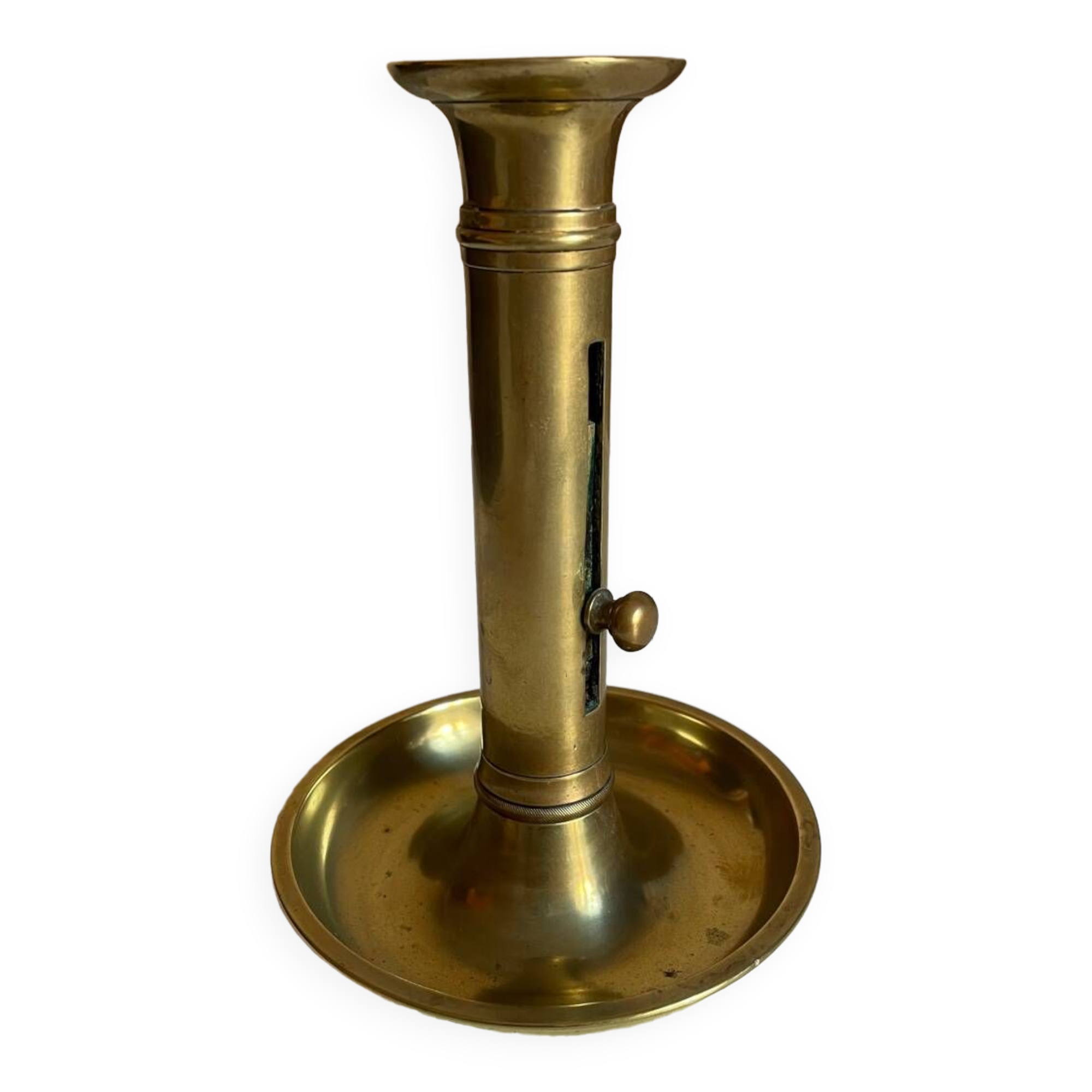 Gold-plated brass candlestick