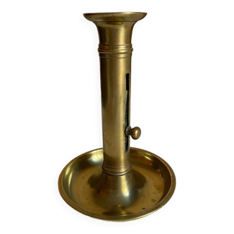 Golden brass candle holder