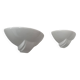 Pair of vintage porcelain wall lights, white, France 1970