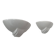 Pair of vintage porcelain wall lights, white, France 1970