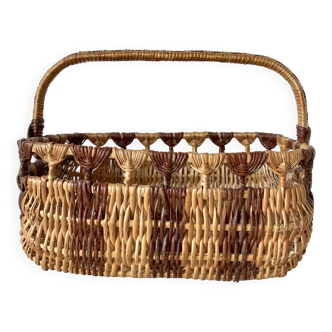 Vintage two-tone rectangle basket