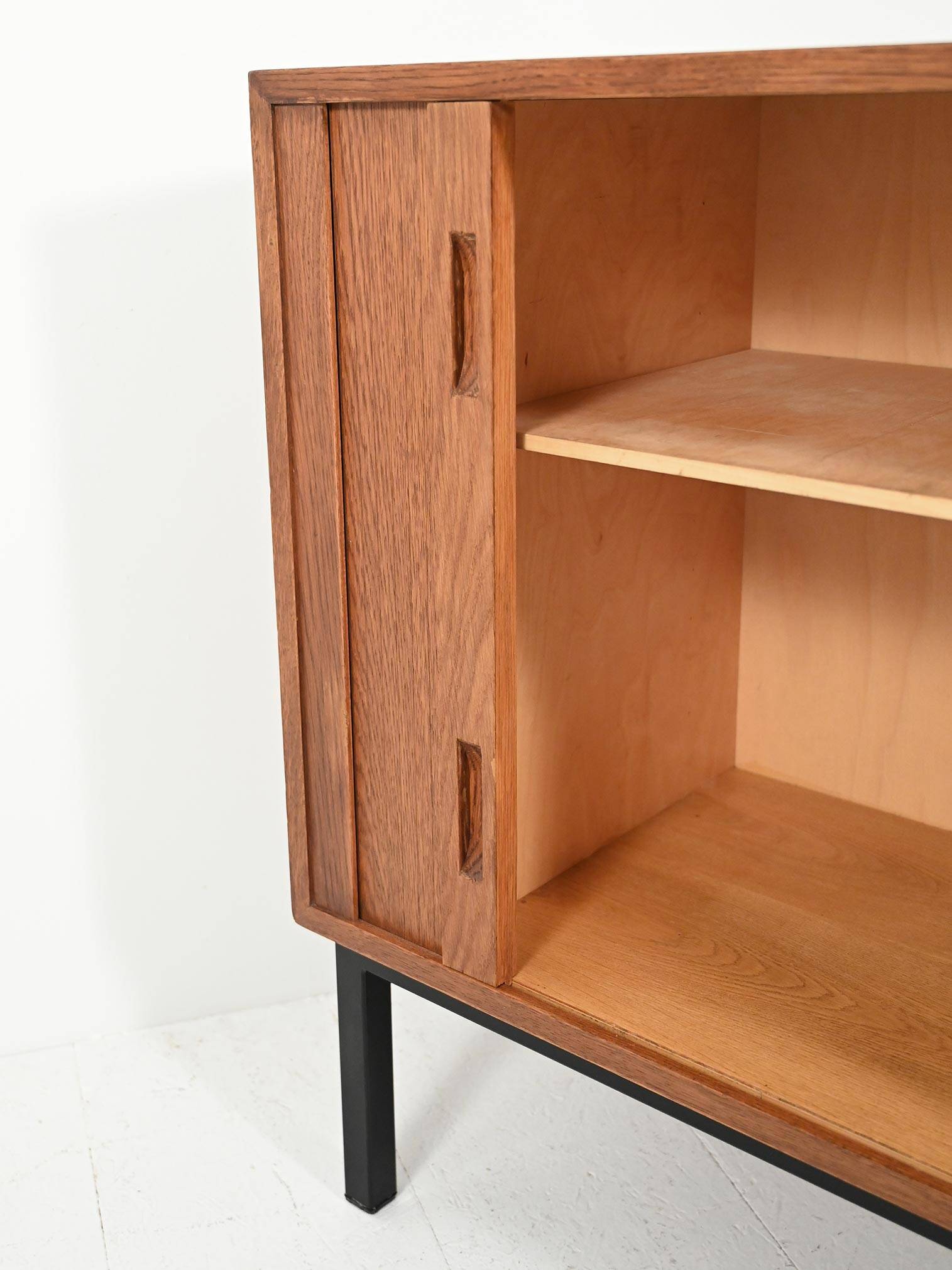 Scandinavian Teak Sideboard with Tambour Door