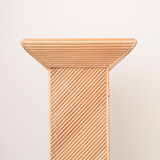 Vintage rattan pedestal, 1980s.