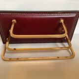 Mail rack brass garnet leather ILG Belgium