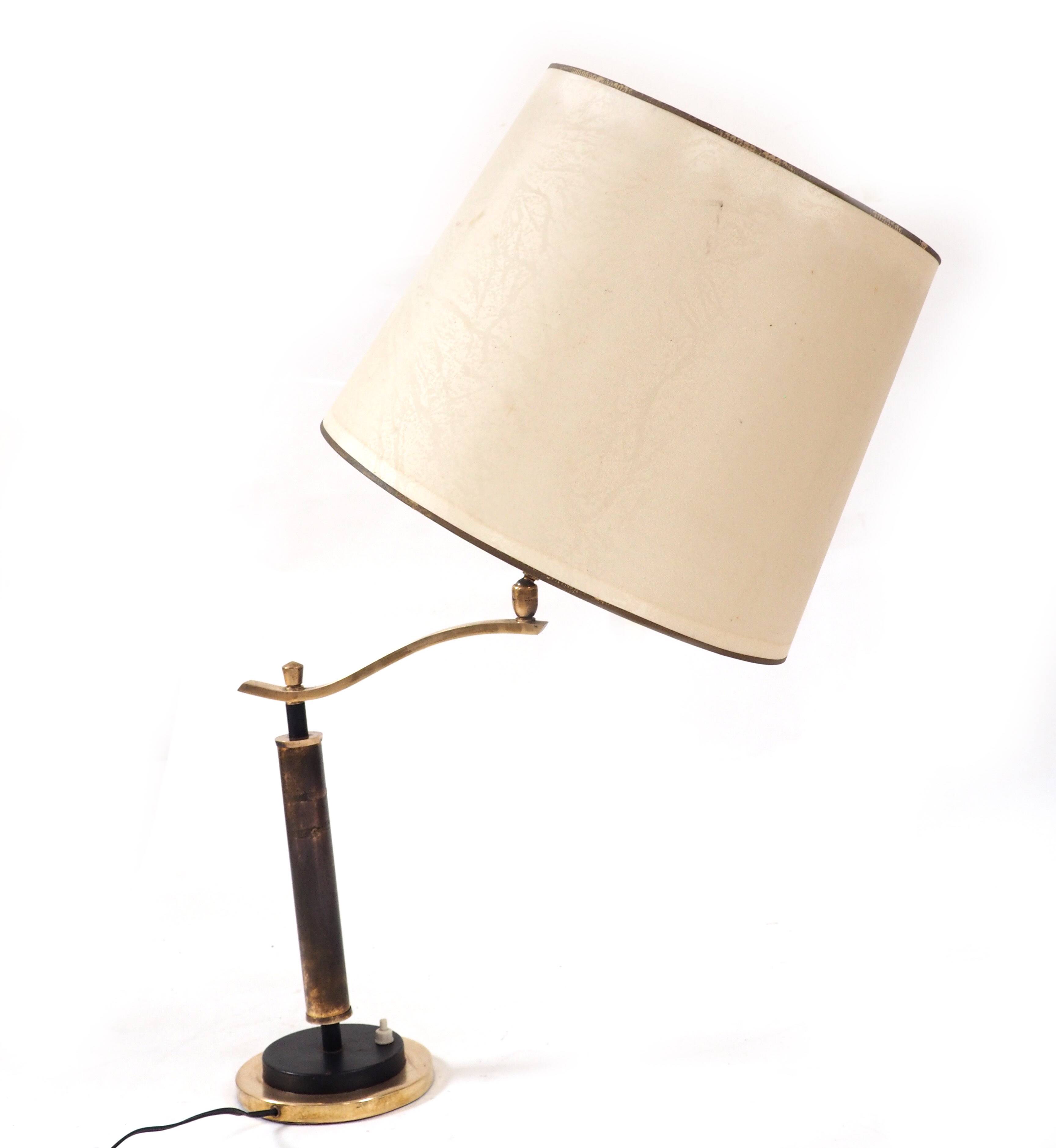 Large brass desk lamp