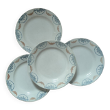 Assiettes à dessert terre de fer Longwy