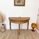 Half-moon console table convertible into a round table - 19th century