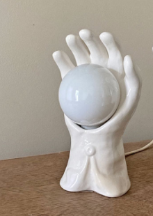 Ceramic hand lamp