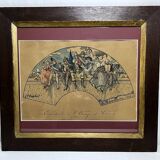 Boscher (Jean-Édouard), watercolor fan project, La Marseillaise, early 20th century