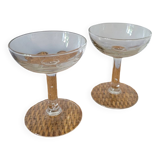 Set of 2 flat champagne glasses