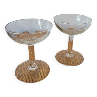 Lot de 2 coupes à champagne plates