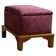 Sculptural French Art Deco stool with storage, reupholstered, made in the 1940s.