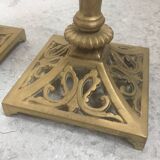 Pair of Napoleon III bronze candlesticks