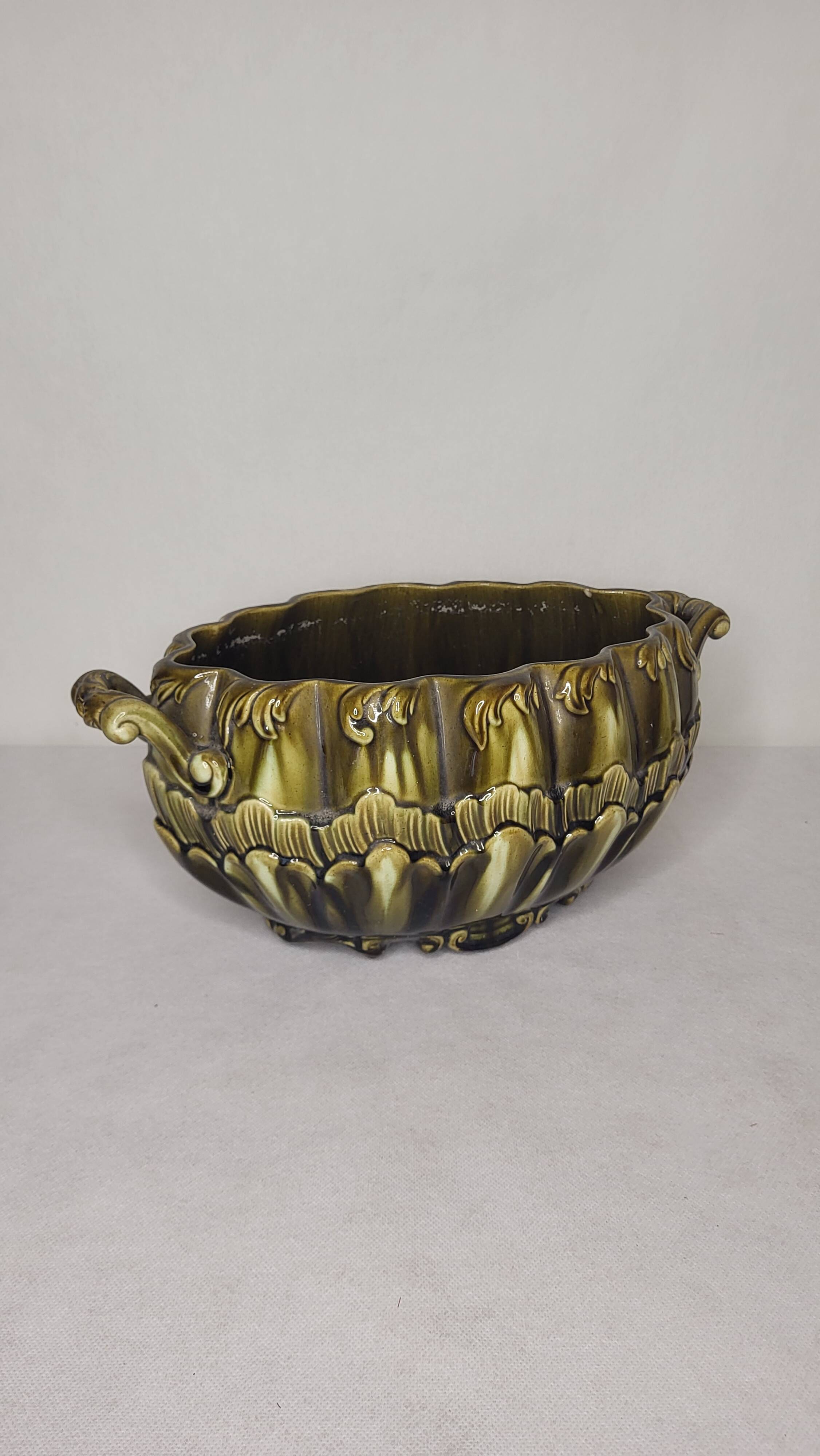 Art Nouveau barbotine planter 1900's