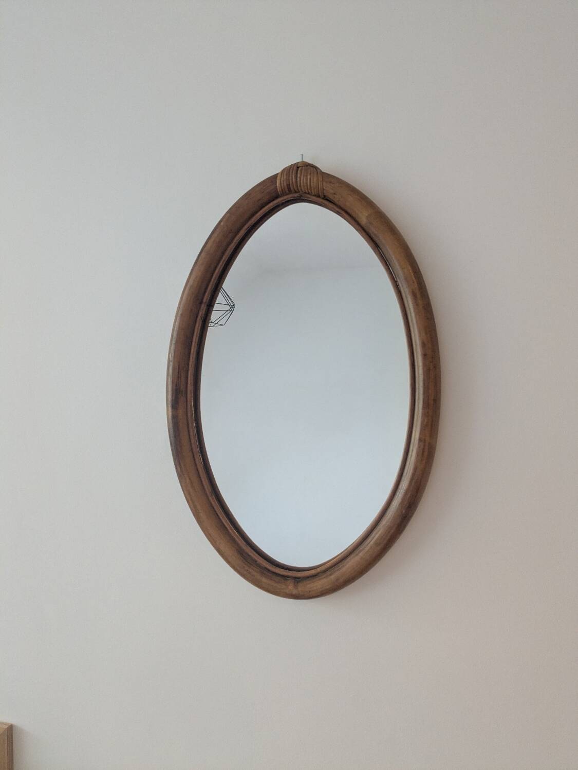 Vintage rattan mirror
