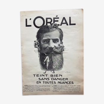 L'Oreal advertising page for men in 1940