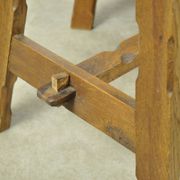 Chaises de salle à manger en chêne vintage brutaliste faites à la main, années 1930