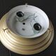 Ceiling lamp globe in white opaline and gold metal art deco style