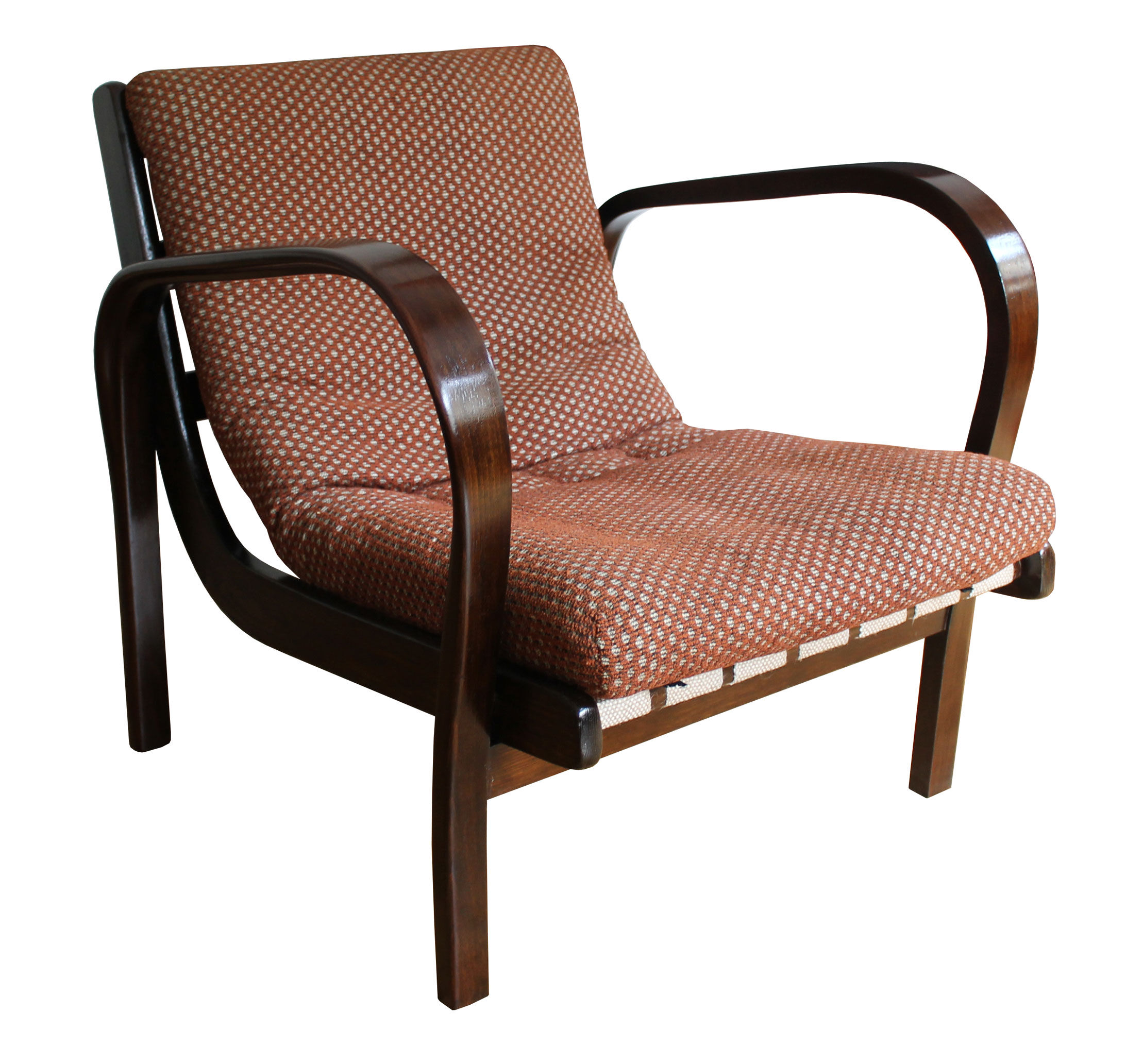 Pair of 1950's armchairs by Kropacek and Kozelka for Interier Praha
