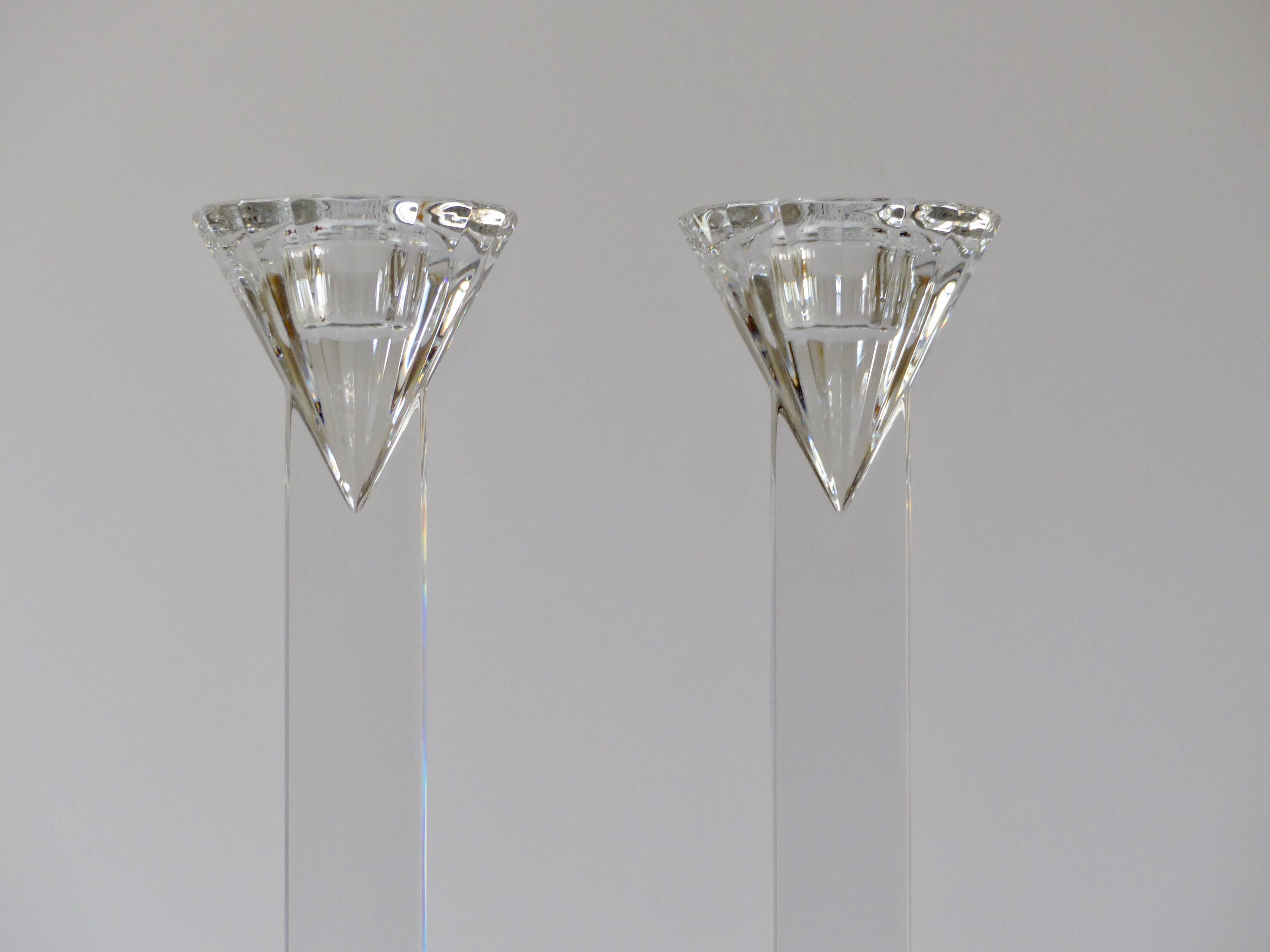 Crystal candlesticks