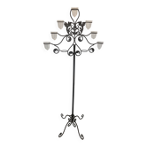 Large black wrought iron floor candelabrum (H150 cm) – Classic & Roman style
