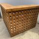 L-shaped walnut solid wood bar, professional furniture, bistro counter, reception.