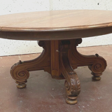 Table Napoleon III has central base in solid walnut nineteenth century
