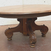 Table Napoleon III has central base in solid walnut nineteenth century