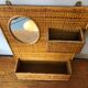 Vintage woven rattan shelf