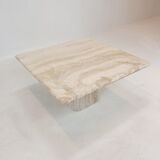 Italian travertine coffee table, 1980's
