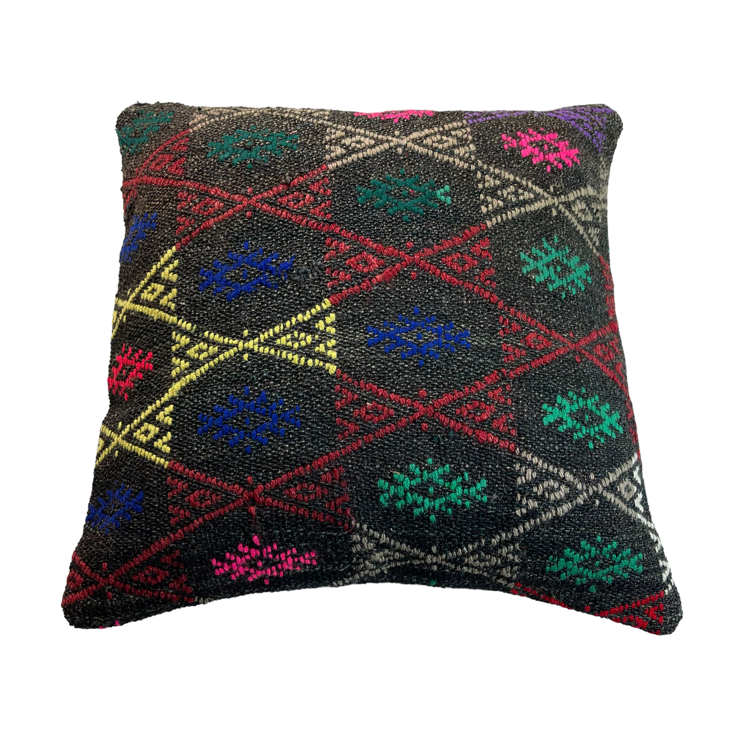 Vintage turkish kilim cushion cover 40 x 40 cm