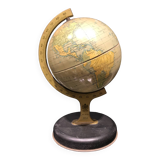 Small English pewter globe Chad Valley