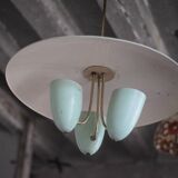 Vintage lacquered metal pendant from the 1950s, Herman Busquet for Hala.
