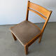 Série de 5 chaises design en orme massif vintage des années 80