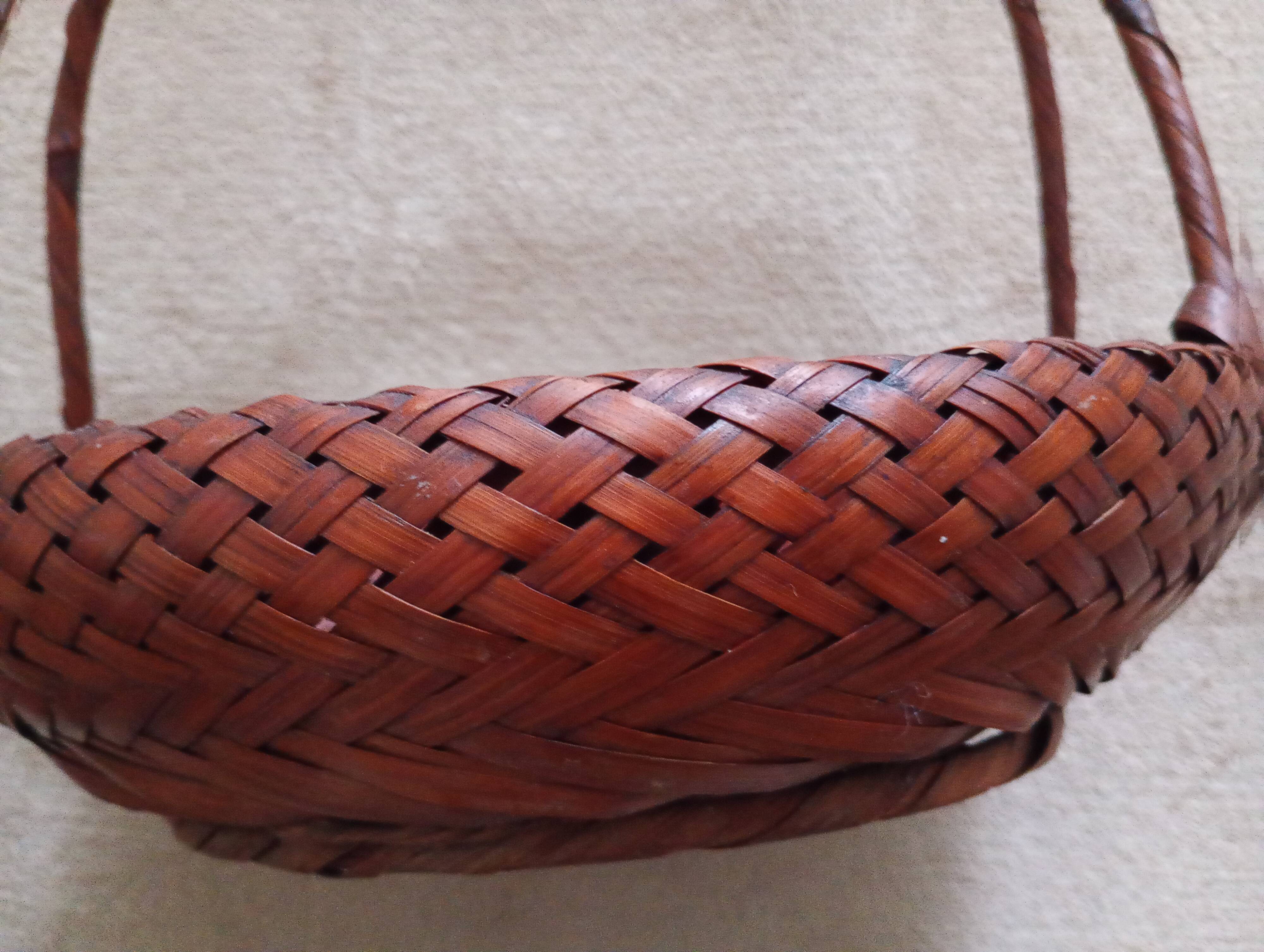 Japanese woven bamboo basket Ikebana