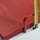 Presentation tray in red lacquered perforated metal, 80s