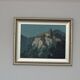 Mid Century Swedish Oil on Canvas “Village Motif” by Bengt Hillgrund