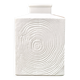 Imposing white Sgrafo Modern vase in porcelain, 1960s.