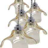 Gold glass pendant light