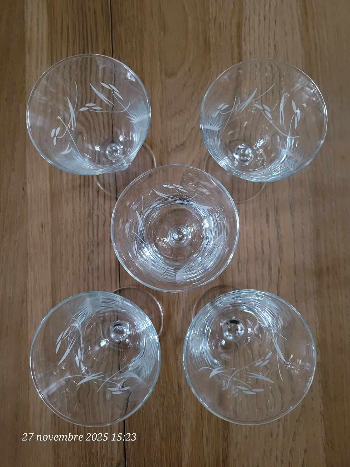 6 verres à vin vintage