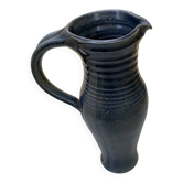 Carafe en Grès Bleu Nuit – Signée "Belesta" (Artisanat d'Art)