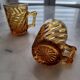 Duo de verres ambrés Vintage