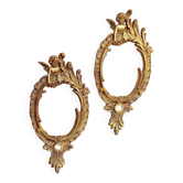 Oval brass angel frames