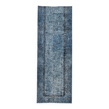 3x7 Navy Blue Vintage Runner Rug, 78x218Cm