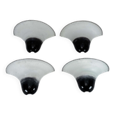 4 appliques murales Barbini en verre de Murano, Italie, années 1970