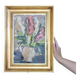 Original Mid-Century Oil on Canvas " Vase" by unidentified Artist- Vintage & Framed