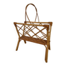 Vintage rattan magazine holder