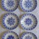 Set of 6 opaque porcelain dinner plates from St Amand