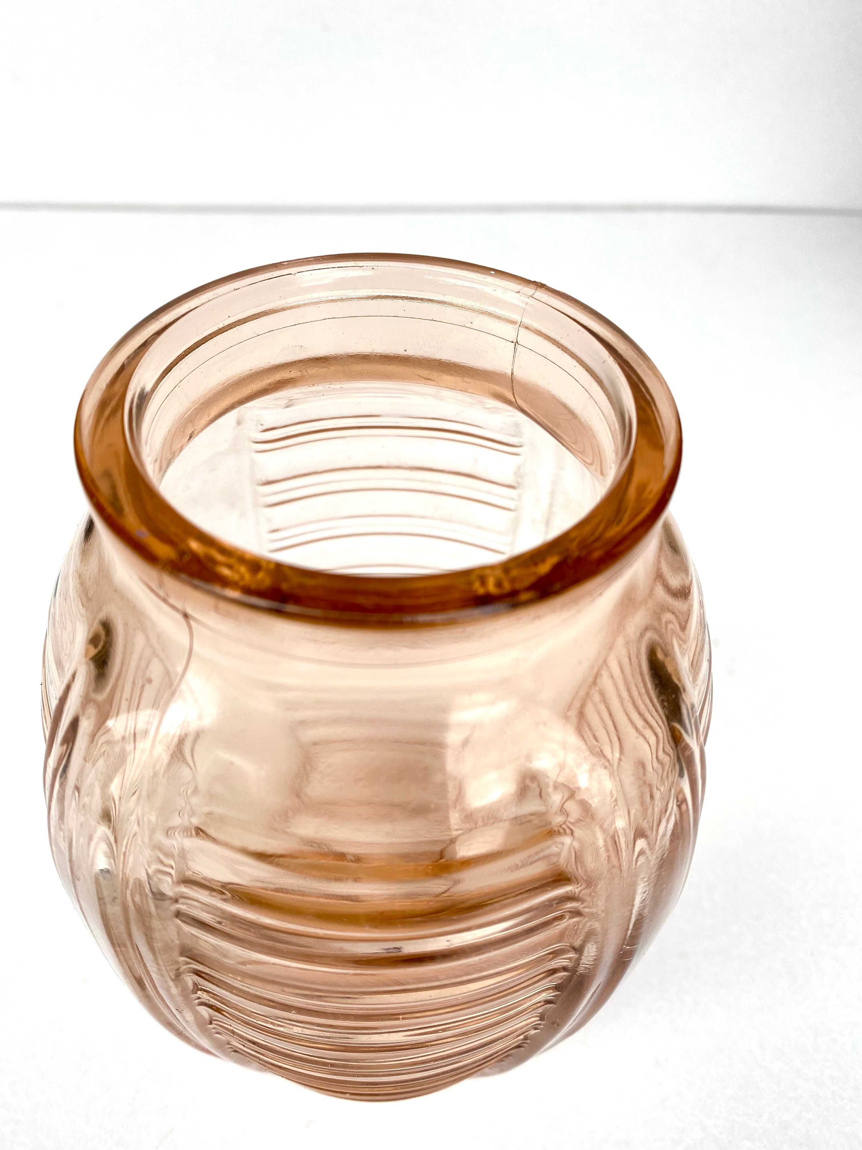 Pink art deco vase